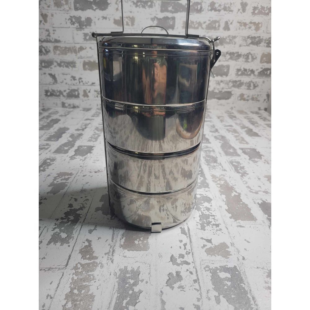 3453 Thai Zebra 4 Tier Stainless Steel Food Carrier - Picture 4 of 5